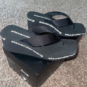 Alexander Wang Wedge Flip Flip Webbing Sandals